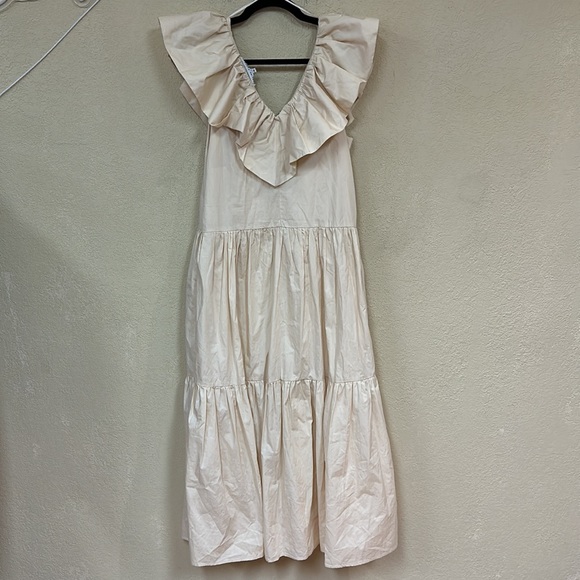 English Factory RUFFLED LACE CONTRAST MIDI DRESS size M - Picture 8 of 8